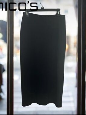 Chico’s Black Pencil Midi Skirt 
Size 1- Small/Medium